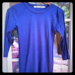 Blue shimmery T shirt by Michael Stars